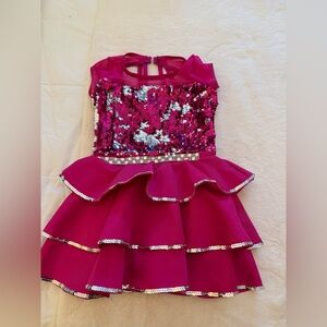 Girls Fuchsia Sequin Weissman Dance Costume